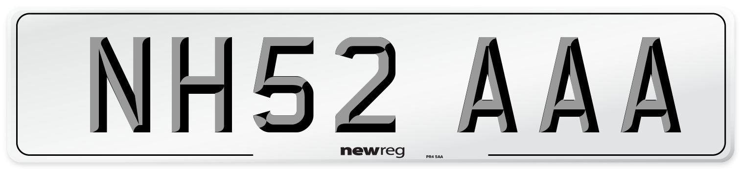 NH52 AAA Number Plate from New Reg